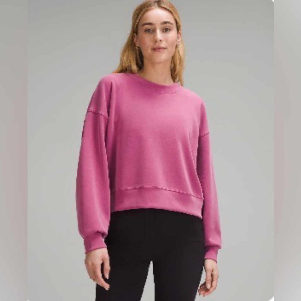 Lululemon Softstreme Perfectly Oversized Cropped Crew Sz 6